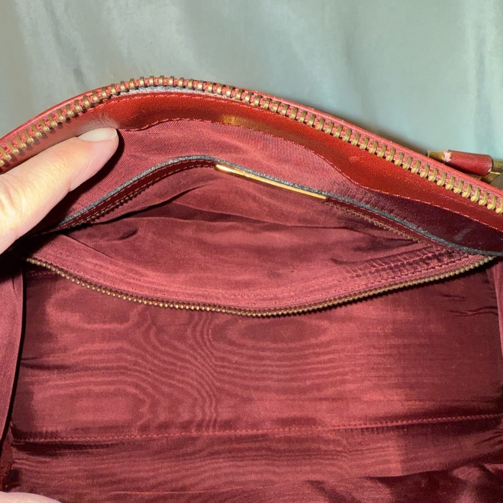Cartier Elegant Burgundy Leather Handbag COA - Picture 14 of 15